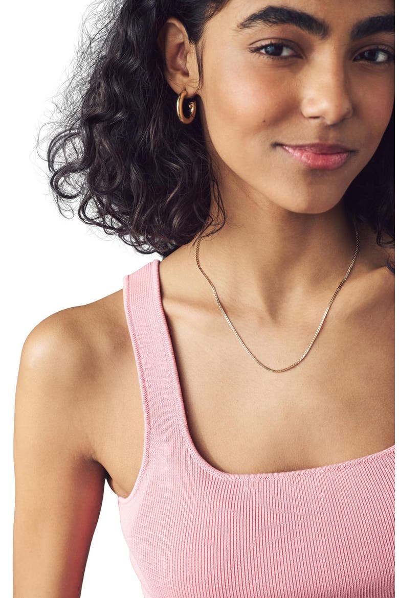 Square Neck Scalloped Edge Knit Vest, Alternate, color, PINK