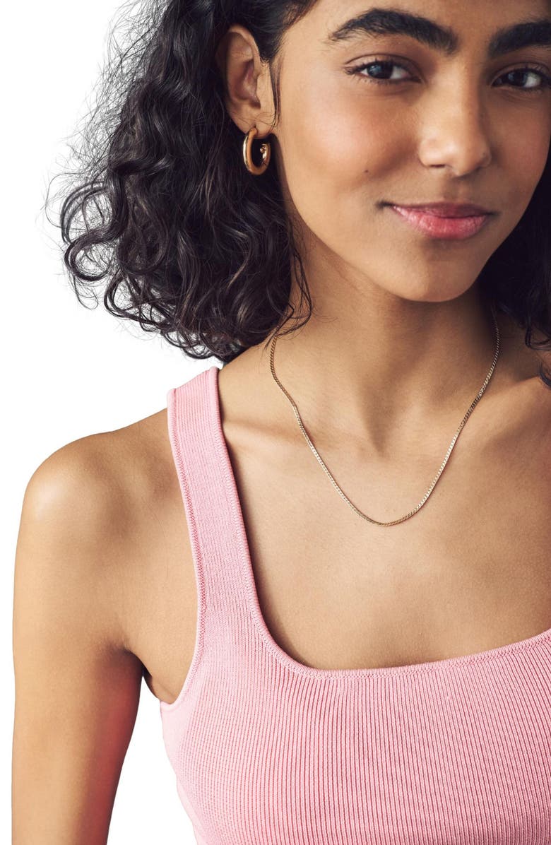 NEXT Square Neck Scalloped Edge Knit Vest, Alternate, color, Pink