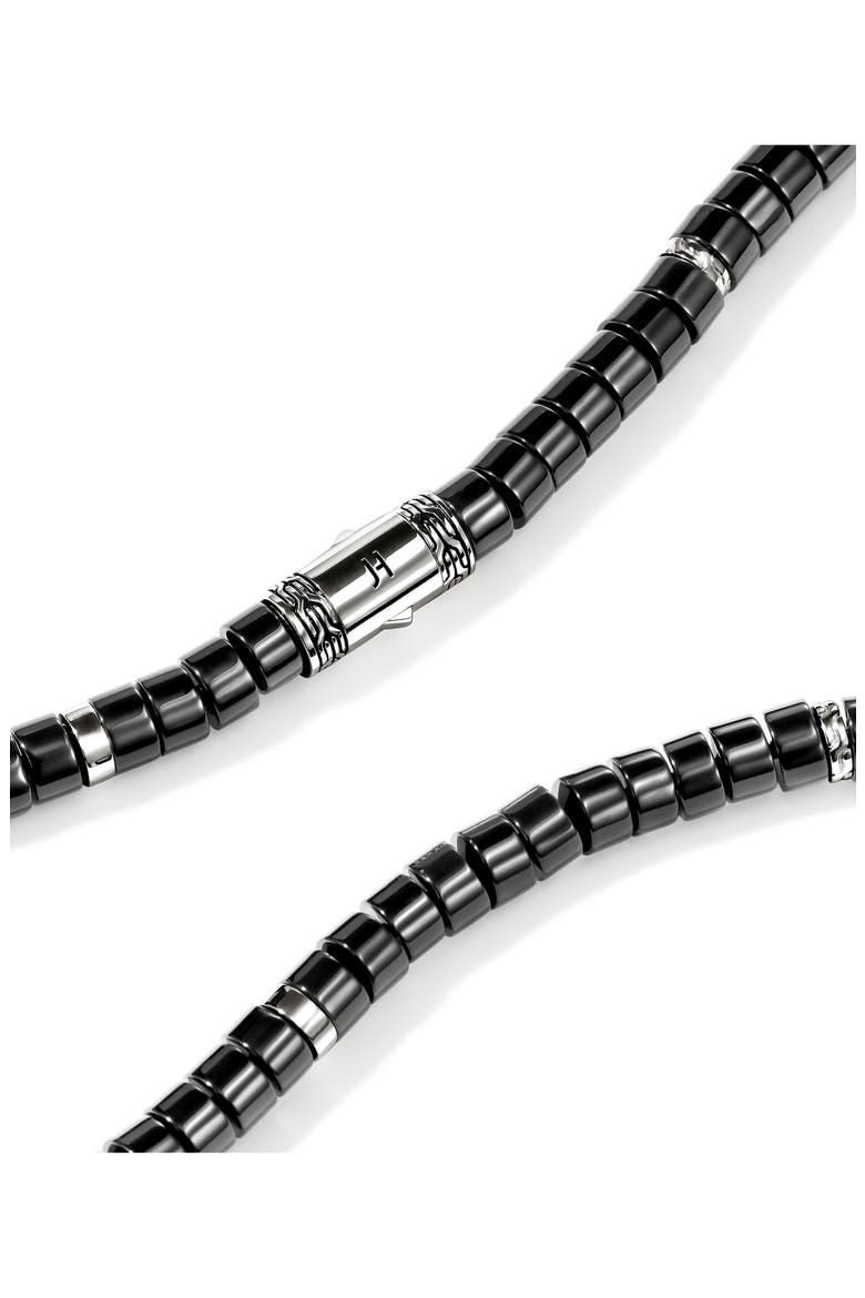 Heishi Beaded Necklace, Alternate, color, SILVER