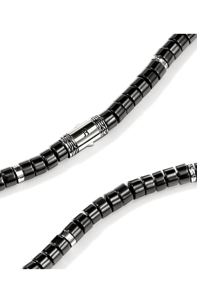 John Hardy Heishi Beaded Necklace, Alternate, color, Silver