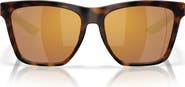 Costa Del Mar 57mm Polarized Mirrored Rectangular Sunglasses
