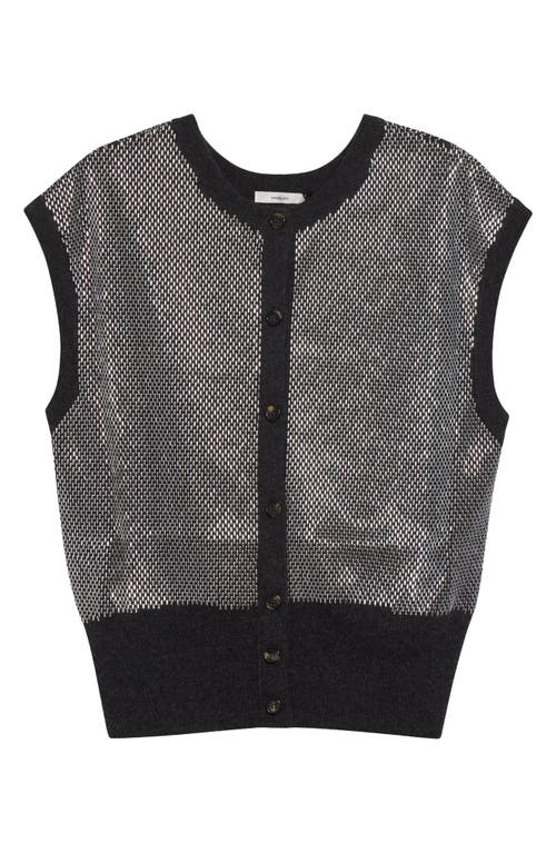 Haikure Kirby Bead Embellished Virgin Wool Sweater Vest In Gray