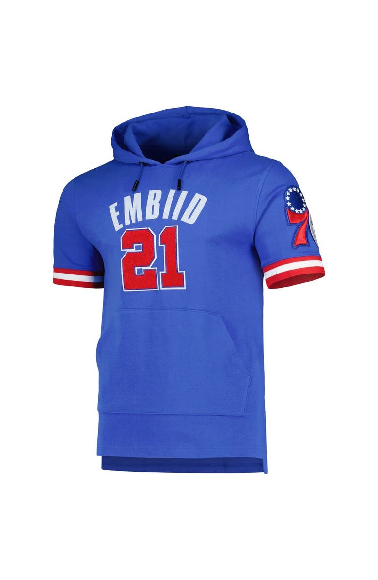 PRO STANDARD Men's Pro Standard Joel Embiid Royal Philadelphia 76ers Name & Number Short Sleeve Pullover Hoodie, Alternate, color,