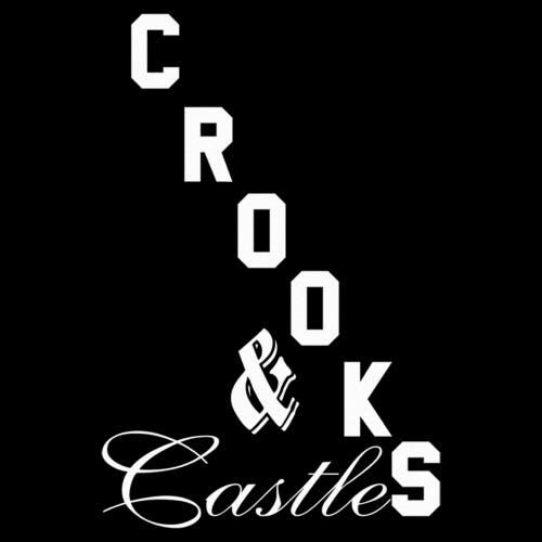 Crooks & Castles White Big Bold Logo Graphic T-shirt In Black