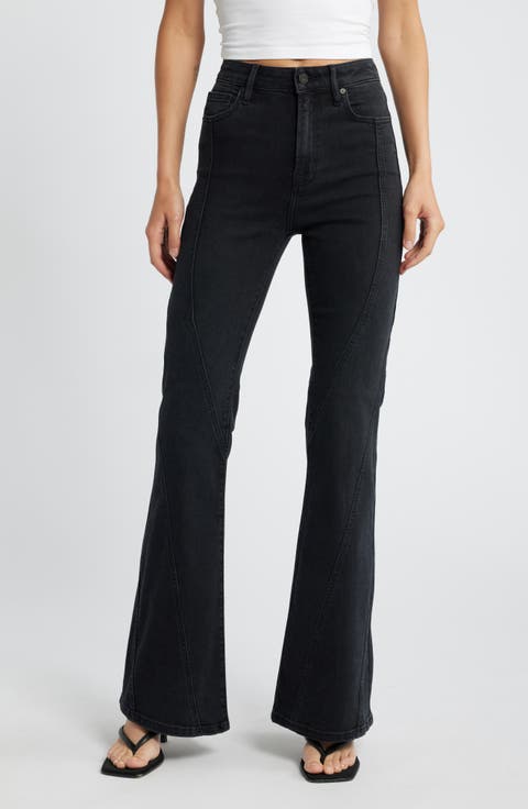 Seamed High Waist Flare Jeans