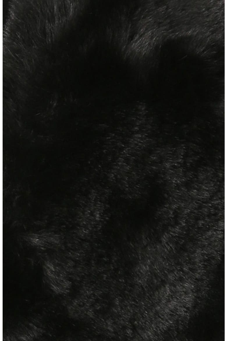 Eleni Faux Fur Headband, Alternate, color, NOIR