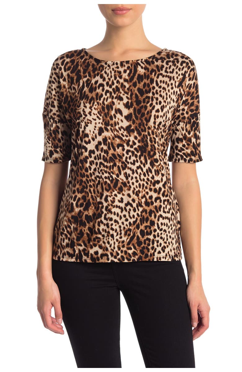 PHILOSOPHY BY RPUBLIC CLOTHING Printed Cap Sleeve Tee, Main, color, 