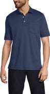 Lands' End Short Sleeve Cotton Supima Polo Shirt with Pocket