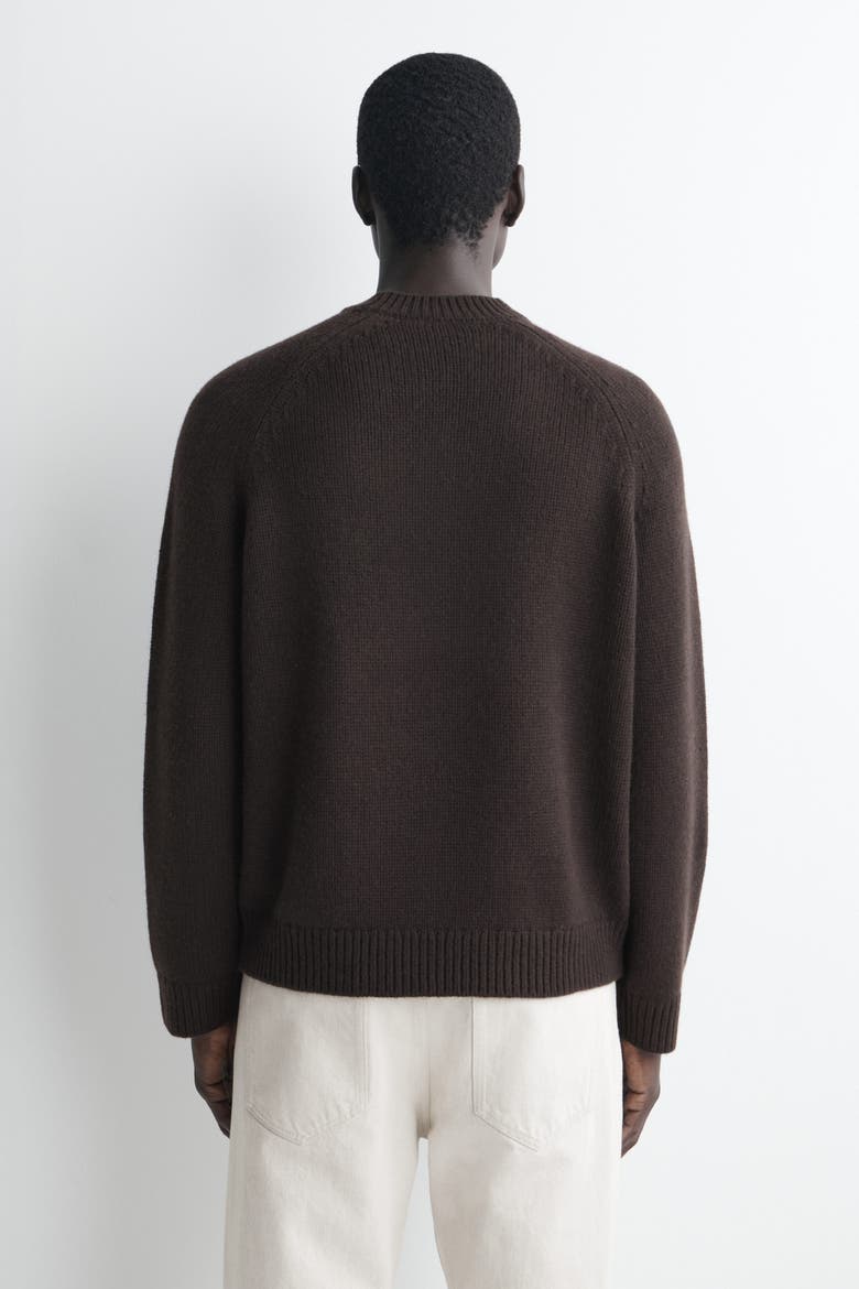 Chunky Cashmere Sweater, Alternate, color, CHOCOLATE