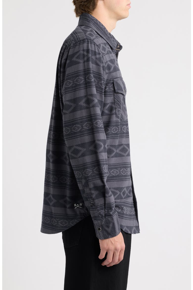 Austin Print Snap-Up Shirt, Alternate, color, INDIGO