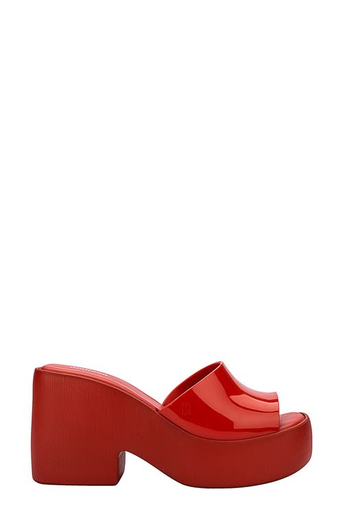 Melissa Posh Platform Slide Sandal In Red