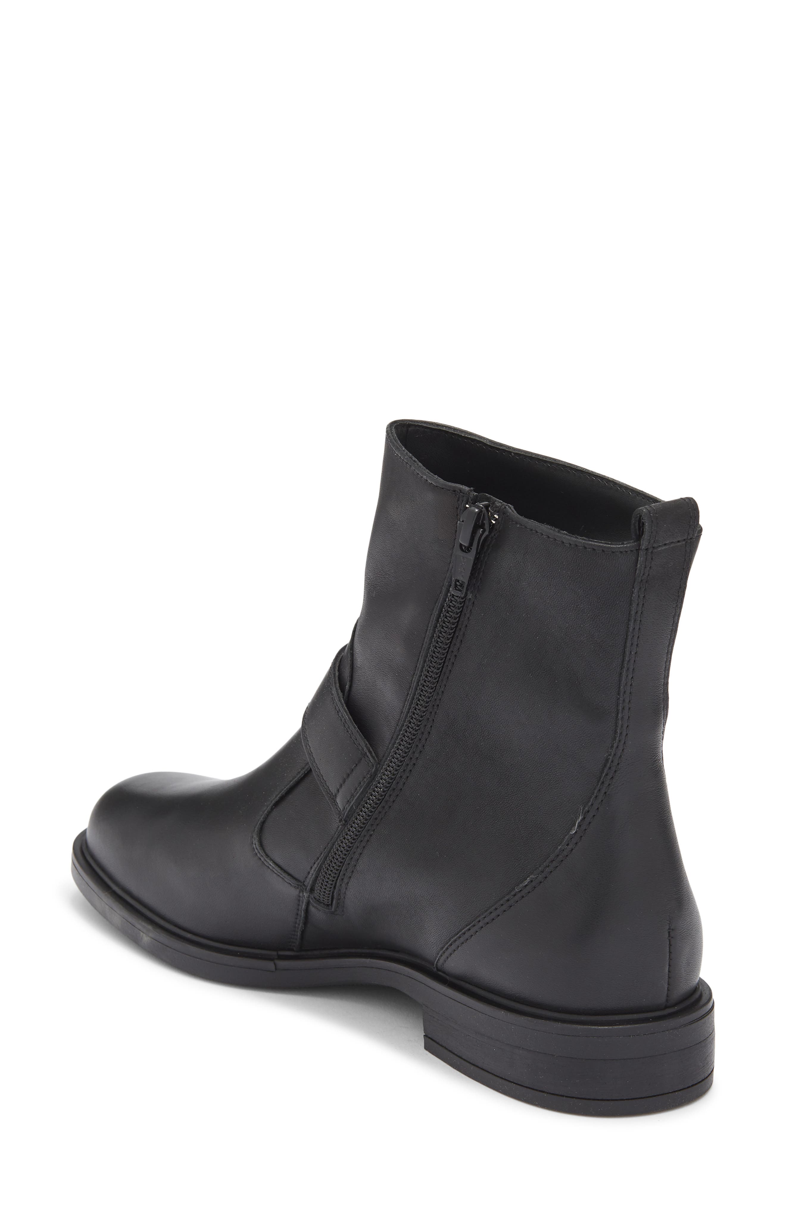 Paul Green Dakota Buckle Ankle Boot, Alternate, color, Black Leather