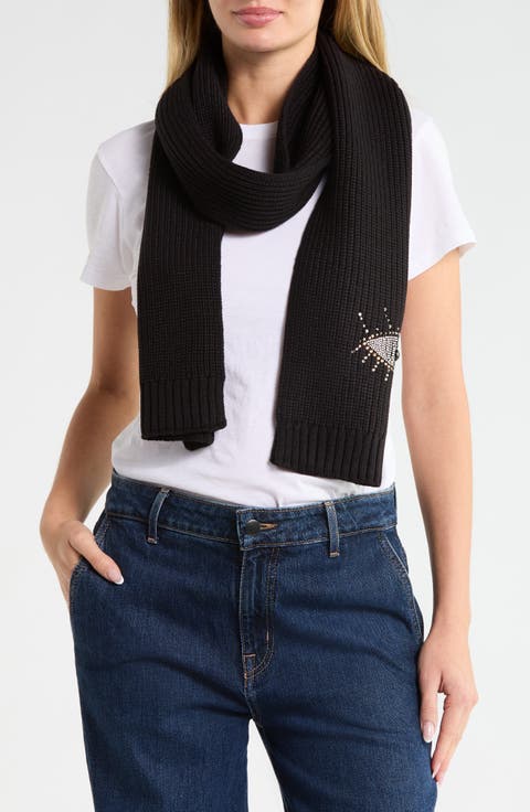 Evil Eye Knit Scarf