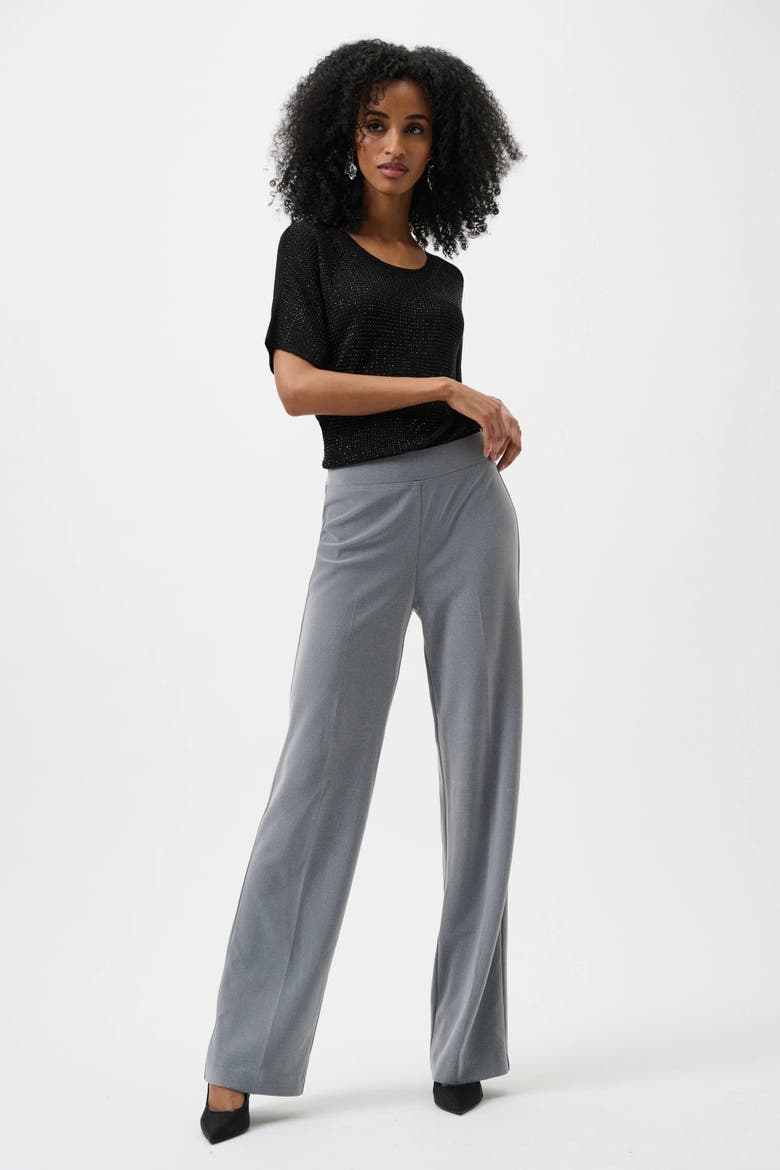 Classic Wide Leg Pant, Alternate, color, Grey Melange