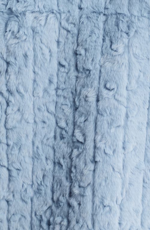 Bernardo Faux Shearling Crop Jacket In Blue