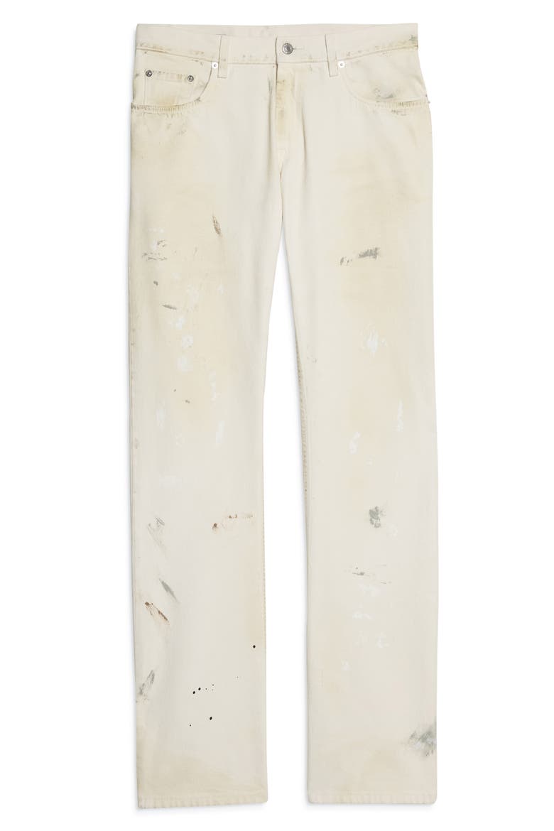 Painted Organic Cotton Five-Pocket Pants, Alternate, color, ECRU PAINTER - 21V