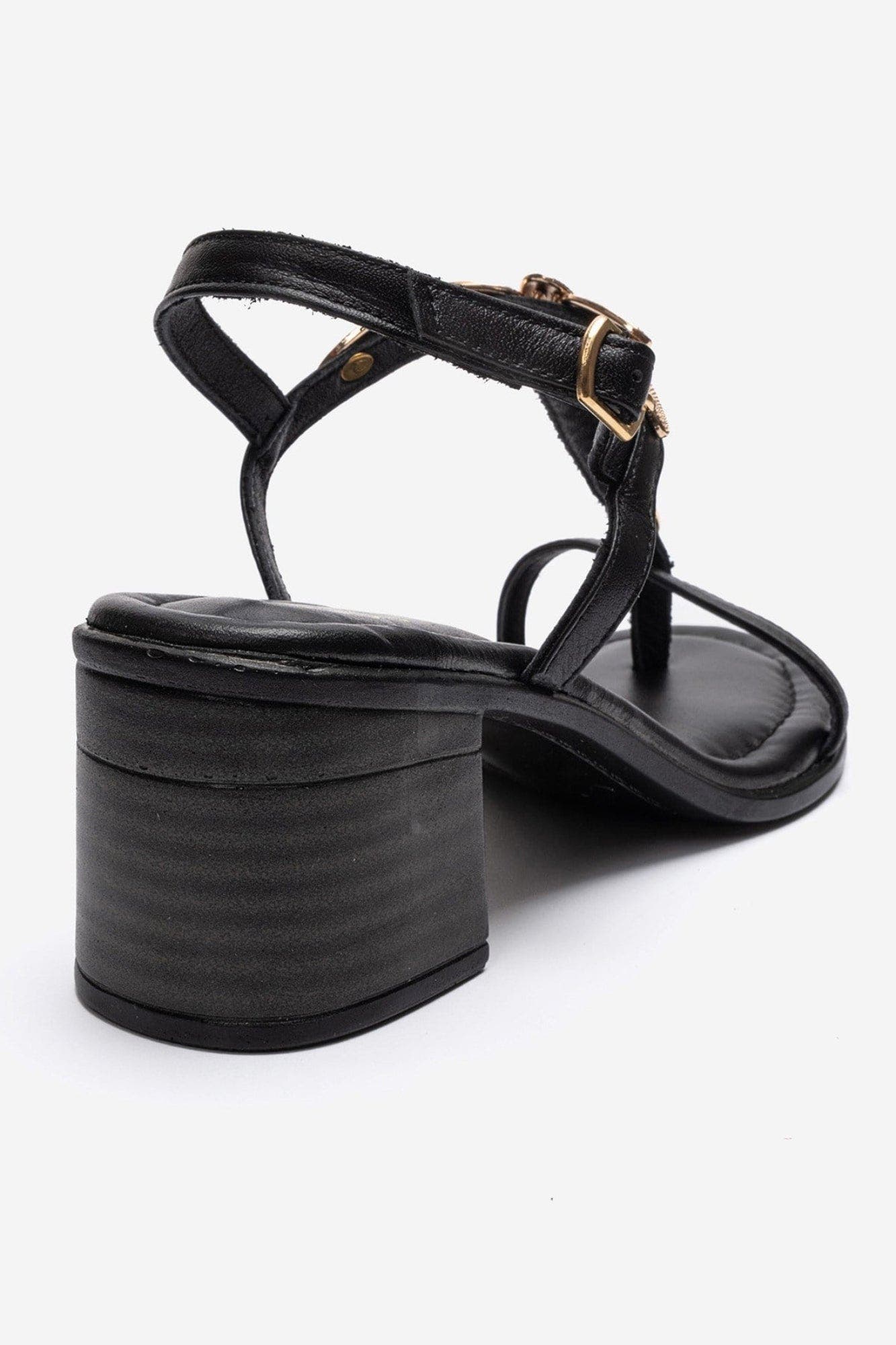 Serona Leather Block Heel Sandal, Alternate, color, Black