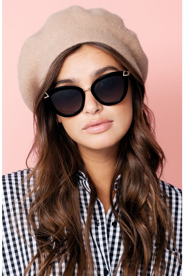 Melrose 51mm Gradient Cat Eye Sunglasses, Main, color, BLACK FADE/ BLACK