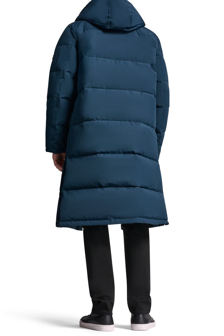 Zip Front Longline Puffer, Alternate, color, BLUE STEEL