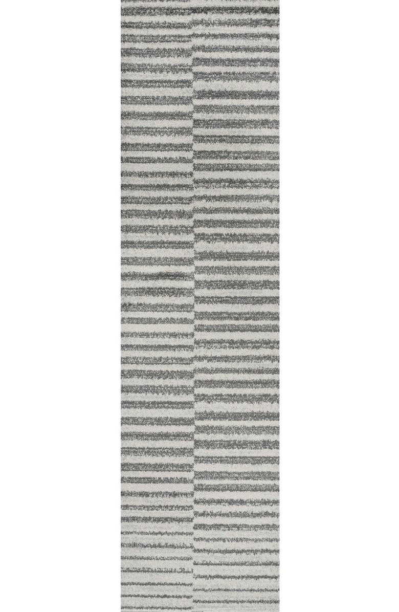 JONATHAN Y Lyla Offset Stripe Area Rug, Alternate, color, Gray/Cream