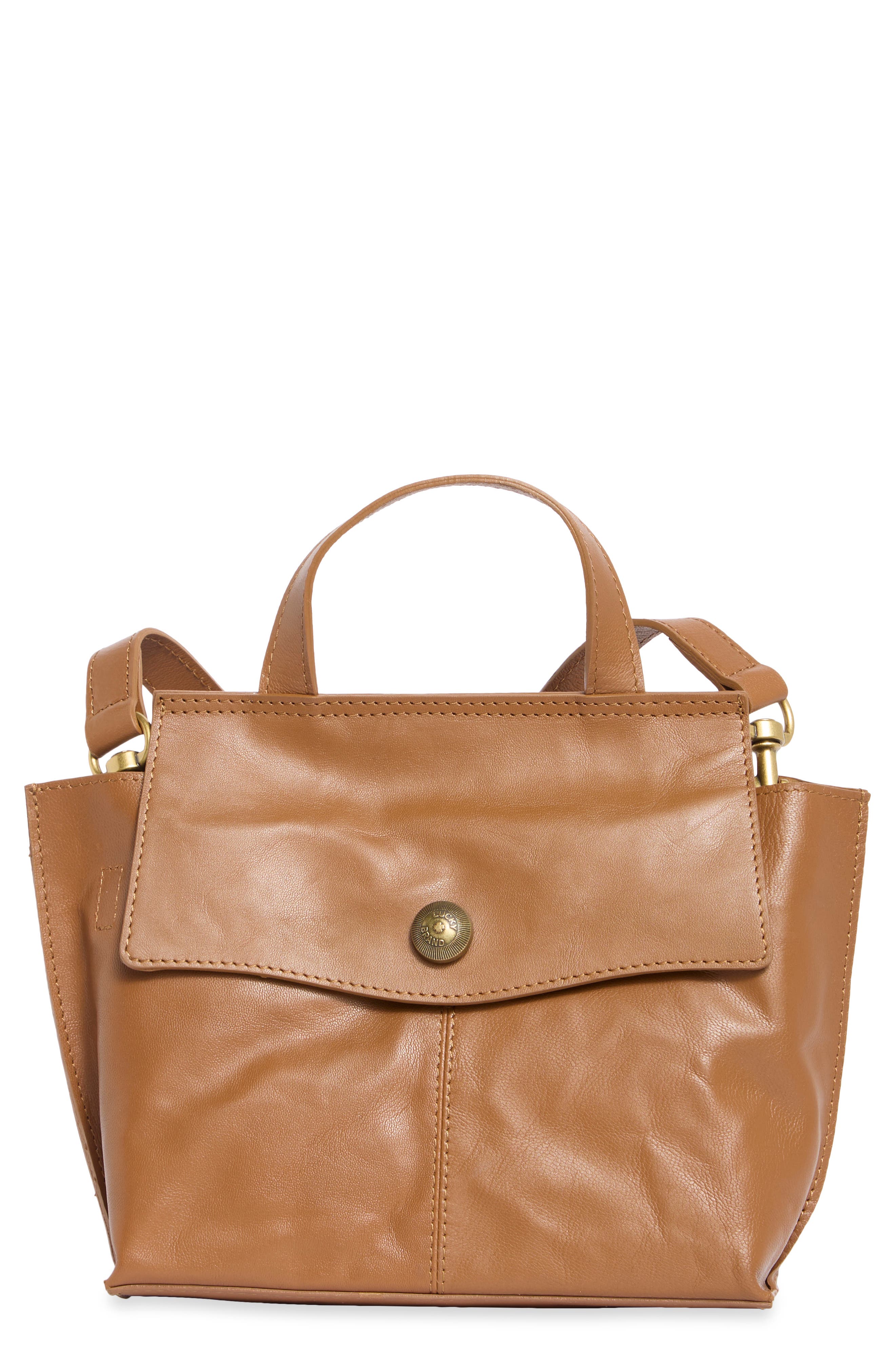 Rach Leather Crossbody Bag, Main, color, HONEY TAN GOAT CRUMBLE OIL