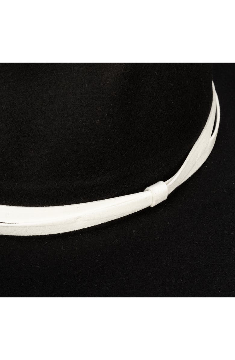 San Diego Hat Faux Felt Wide Brim Fedora, Alternate, color, Black