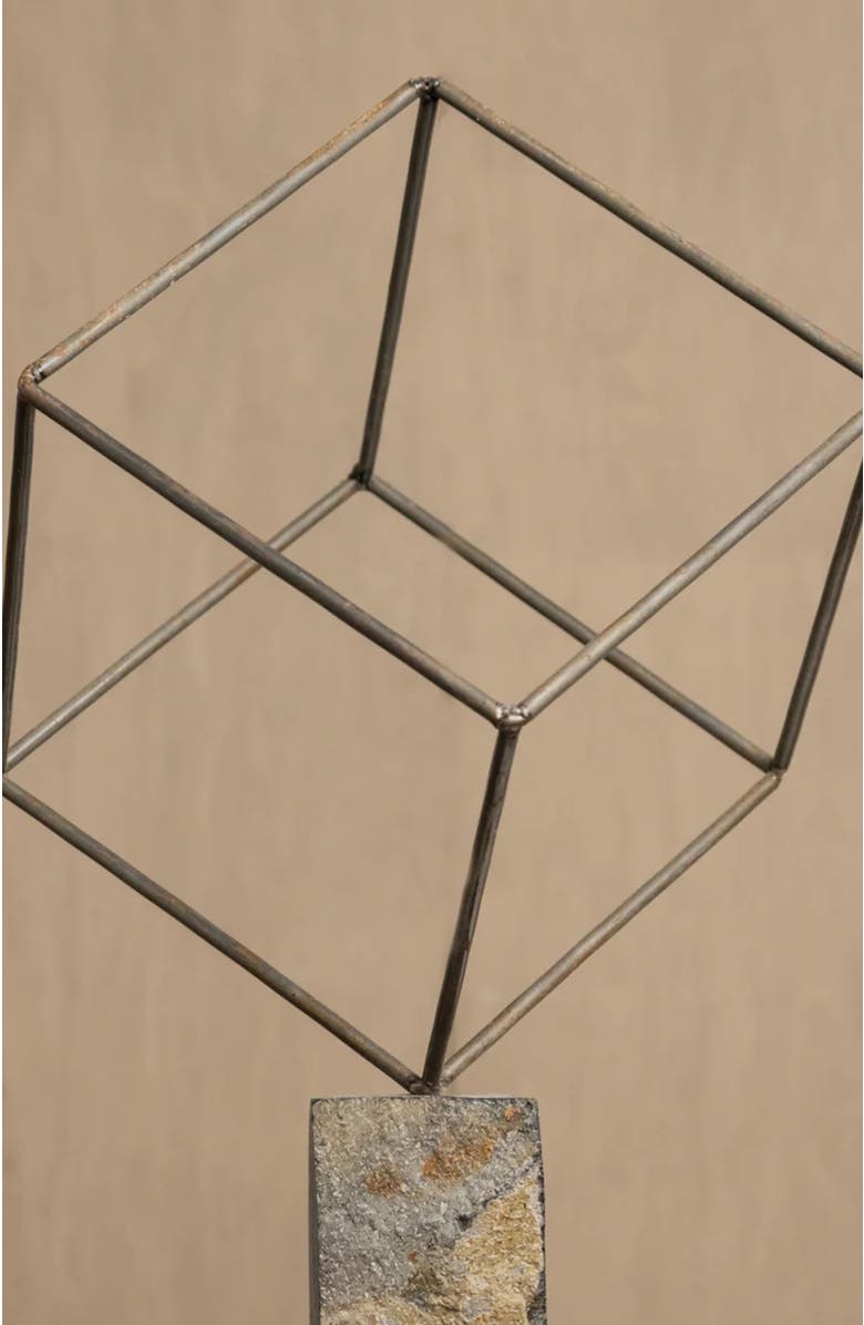 Meso Goods Single Cube Sculpture, Alternate, color, Brown