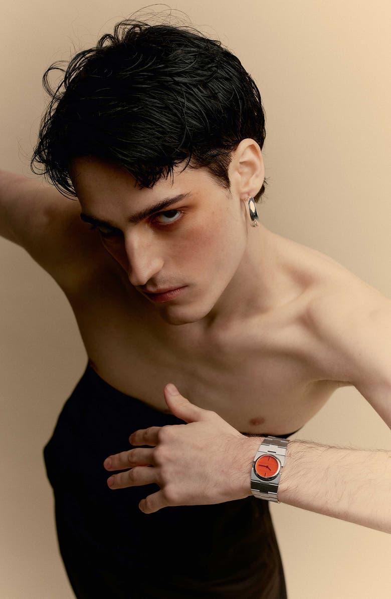 BREDA Sync Bracelet Watch, 25mm, Alternate, color, Stainless Steel