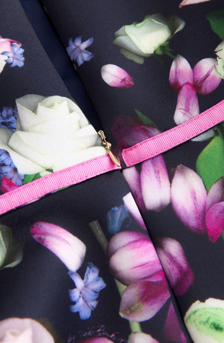 Baker by Ted Baker Kids' Floral Sleeveless Scuba Dress, Alternate, color, 