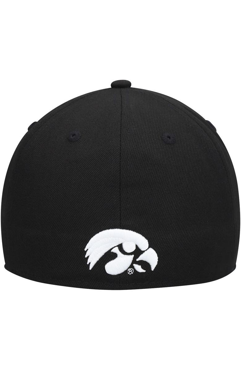 New Era Men's New Era Iowa Hawkeyes Black & White 59FIFTY Fitted Hat, Alternate, color,