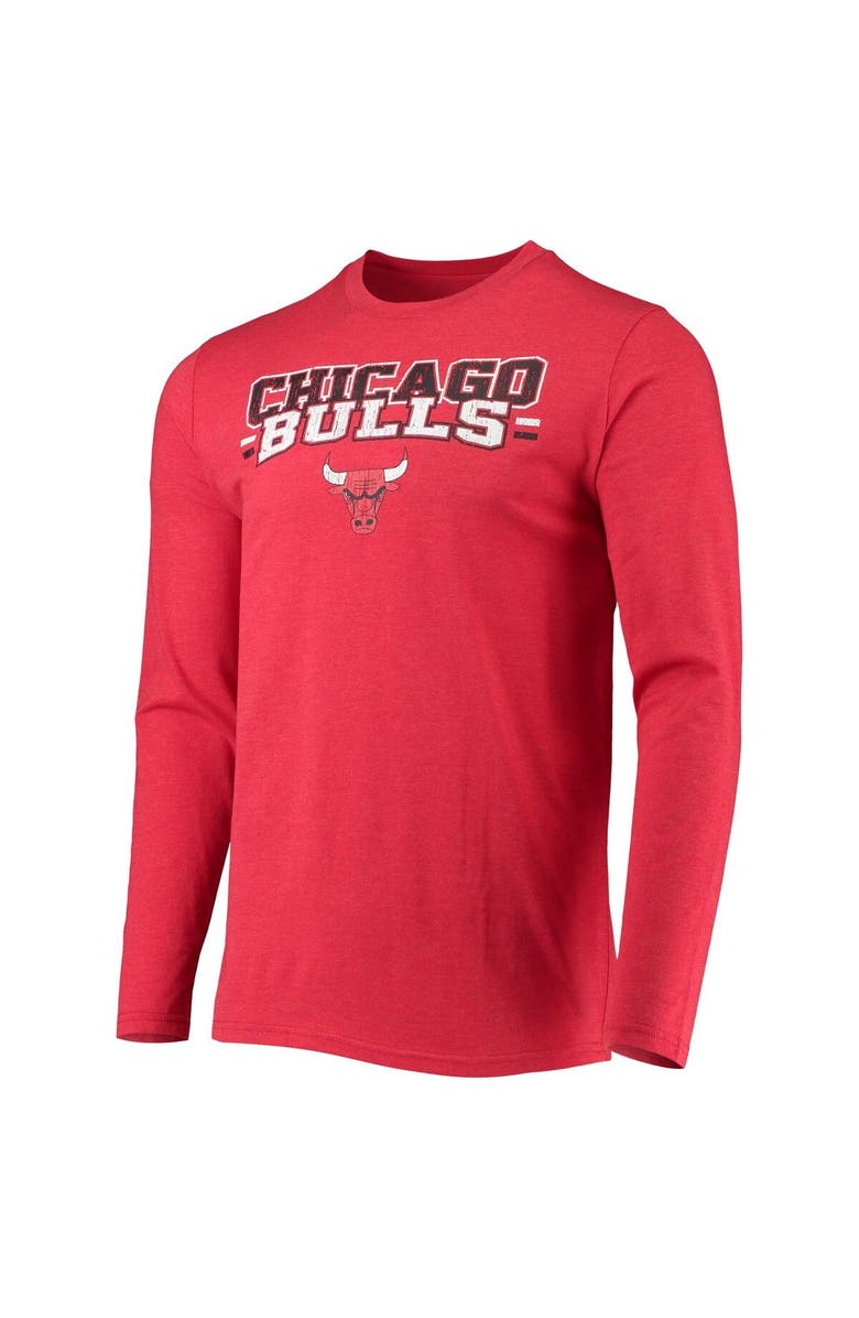 CONCEPTS SPORT Men's Concepts Sport Black/Red Chicago Bulls Long Sleeve T-Shirt & Pants Sleep Set, Alternate, color, Black