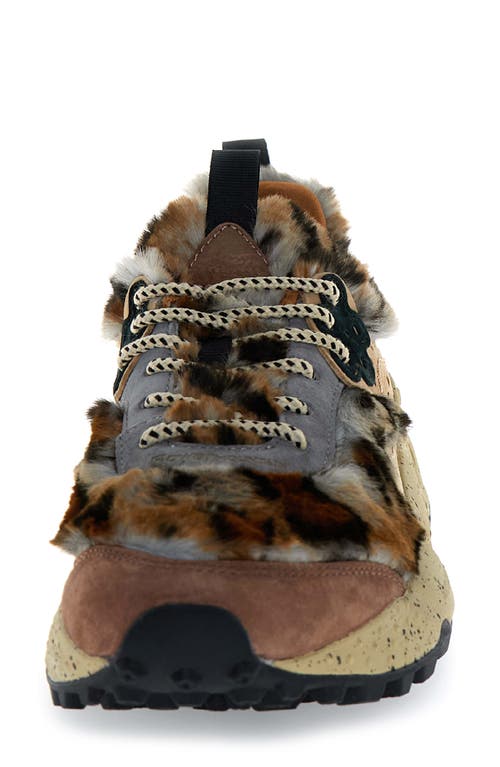 Flower Mountain Kotetsu Faux Shearling Sneaker In Multi