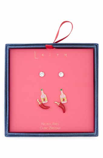 3-Pack Hot Sauce Assorted Stud Earrings Set