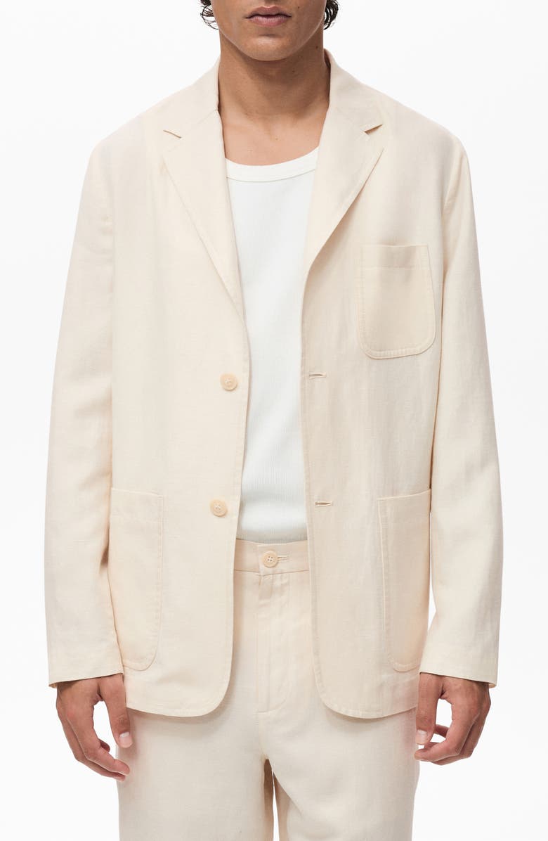 MANGO Suit Jacket, Main, color, Ecru