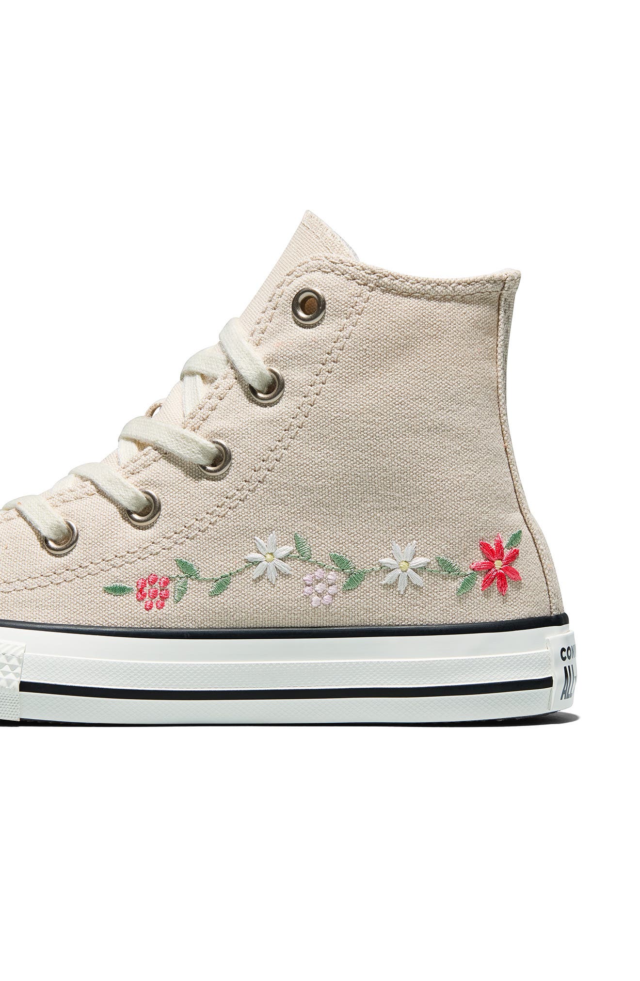 Converse Kids' Chuck Taylor All Star Blooming Canvas High Top Sneaker, Alternate, color, Classic Ecru