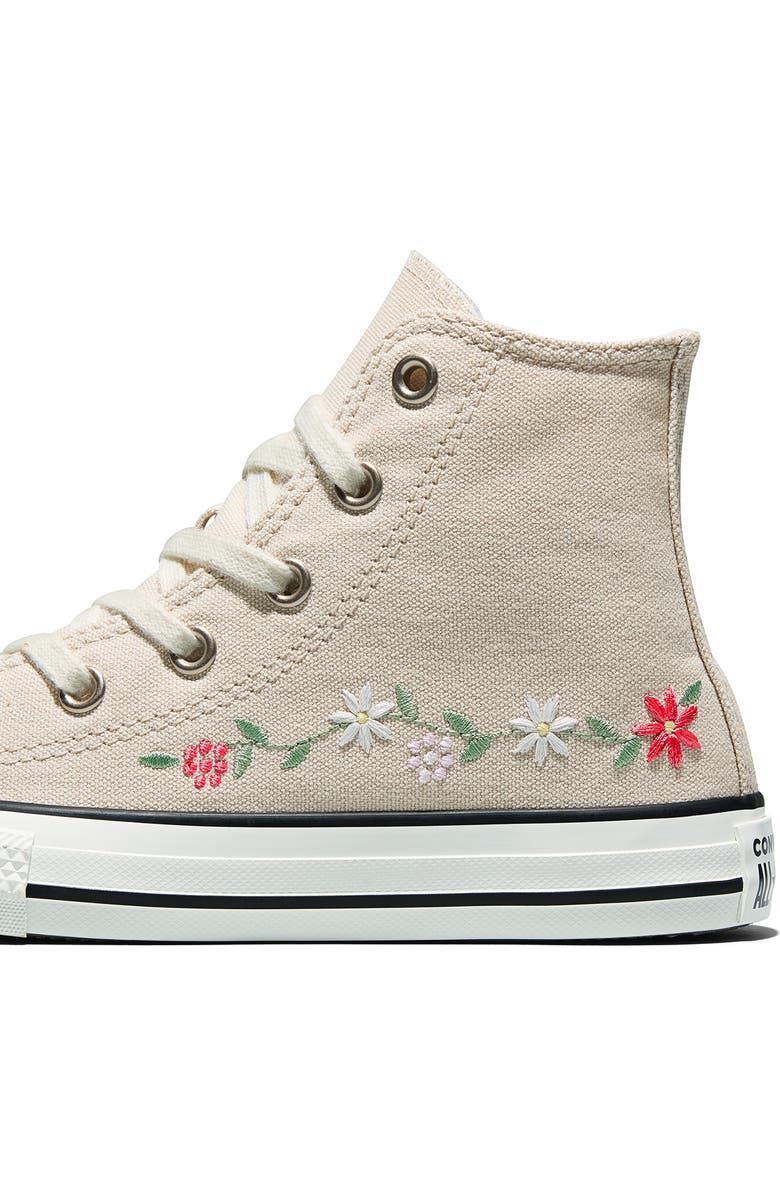 Converse Kids' Chuck Taylor All Star Blooming Canvas High Top Sneaker, Alternate, color, Classic Ecru
