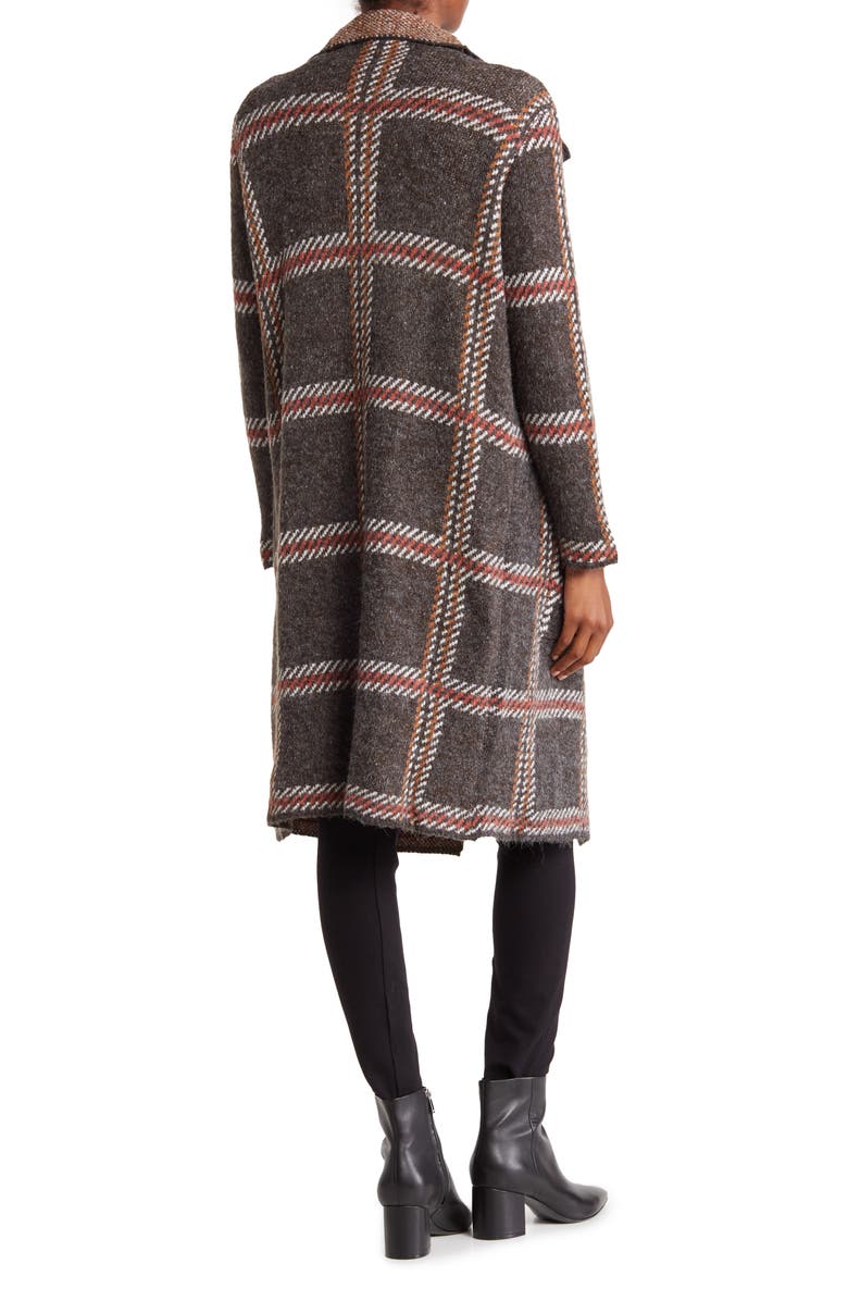 Joseph A Plaid Drape Collar Cardigan, Alternate, color,