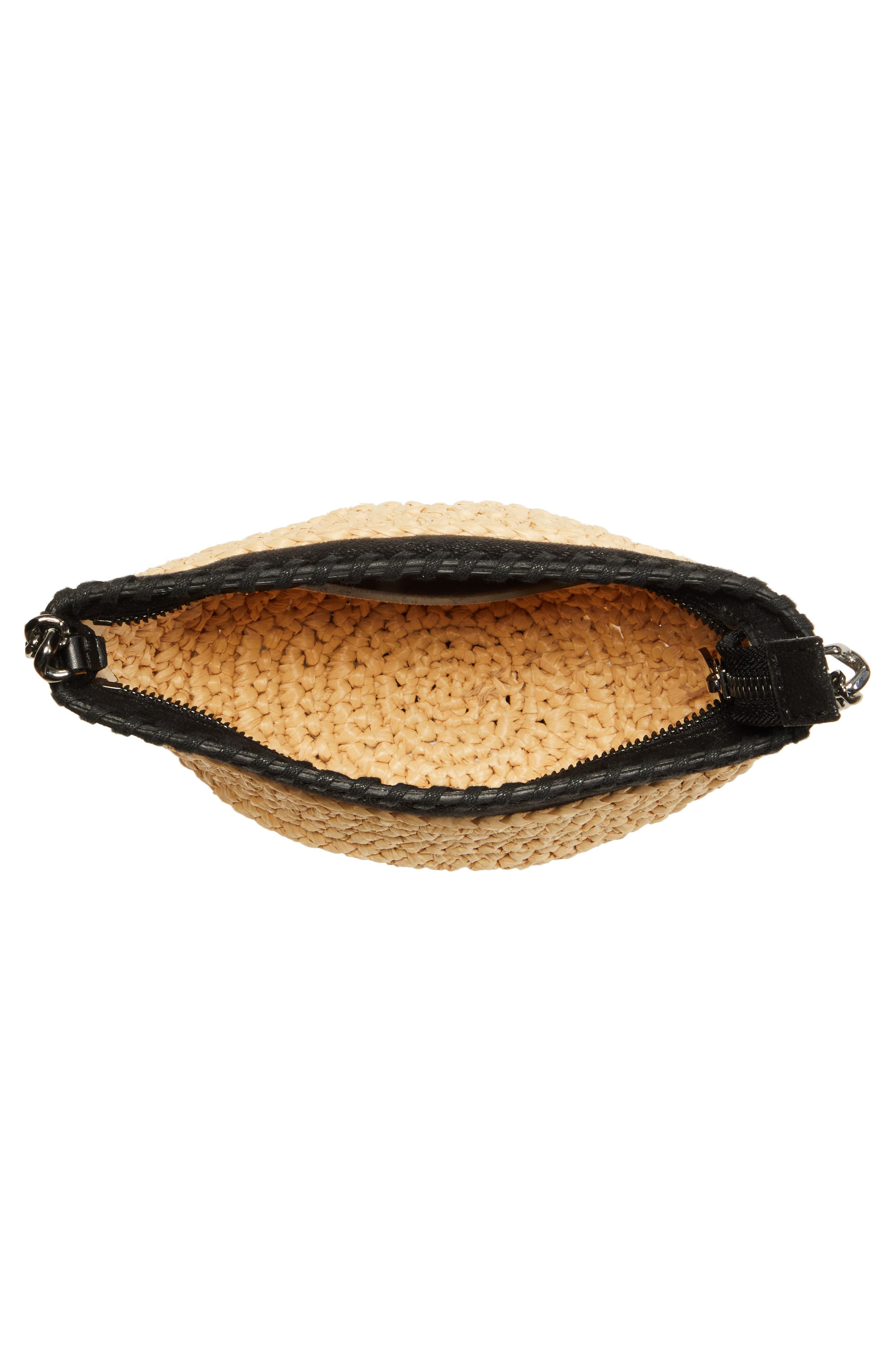 Stella McCartney Small Falabella Raffia Crossbody Bag, Alternate, color, 