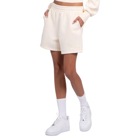 Women's Starter Cream Philadelphia Eagles Throwback Travel Pastels Fleece Short