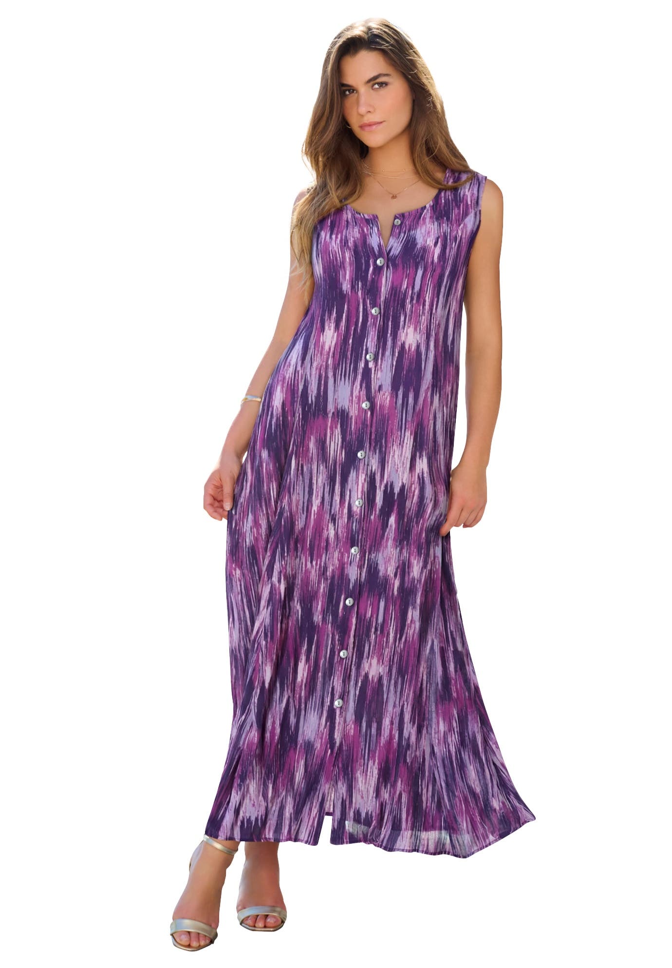 PURPLE ABSTRACT IKAT