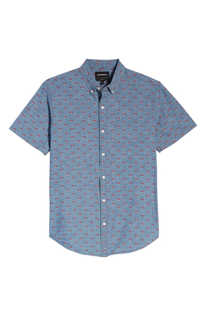 Bonobos Riviera Slim Fit Short Sleeve Button-Down Sport Shirt, Alternate, color, 