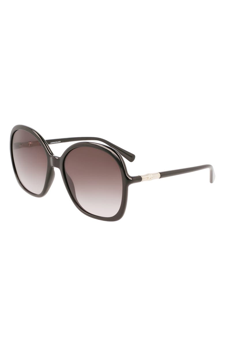 Longchamp 59mm Roseau Modified Rectangle Sunglasses, Alternate, color,