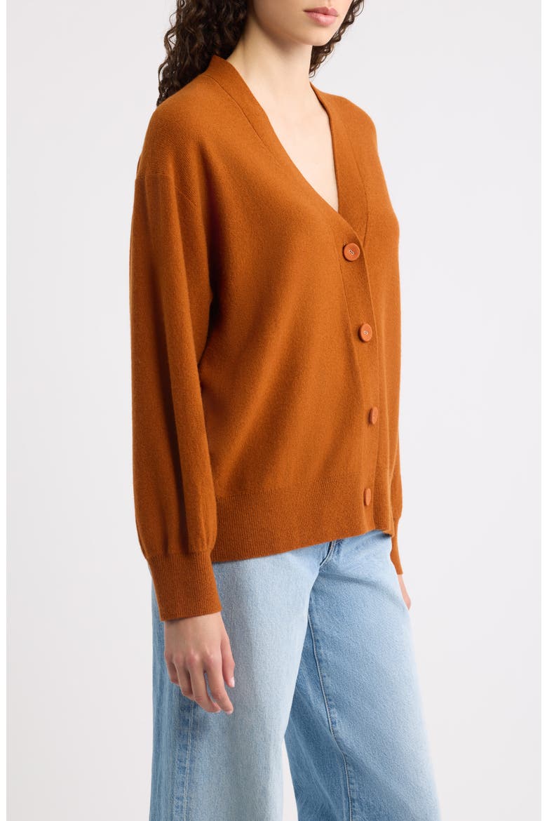 Wool & Cashmere Cardigan, Alternate, color, OCHRE