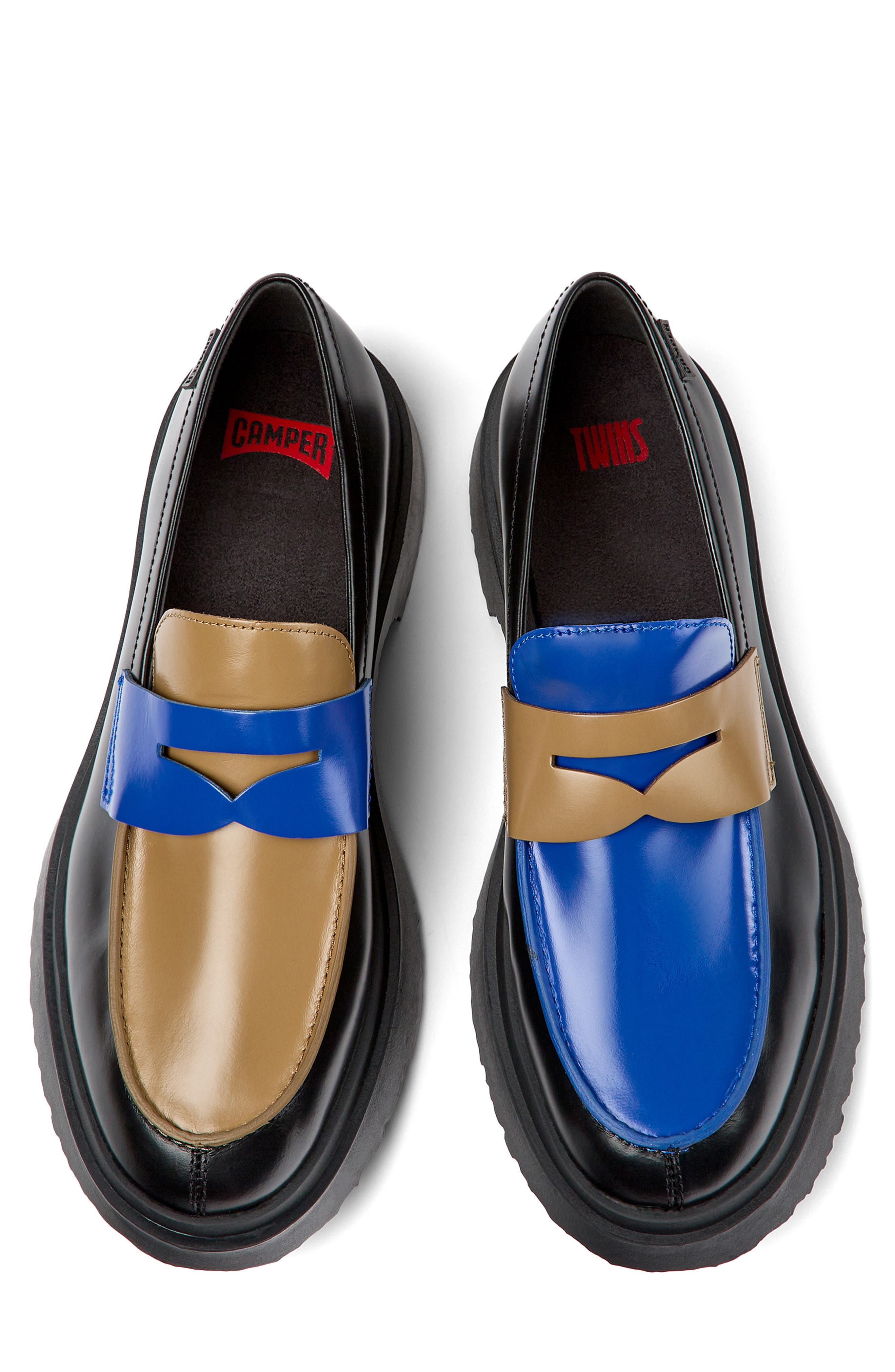 Camper Twins Mismatched Penny Loafer, Alternate, color, 