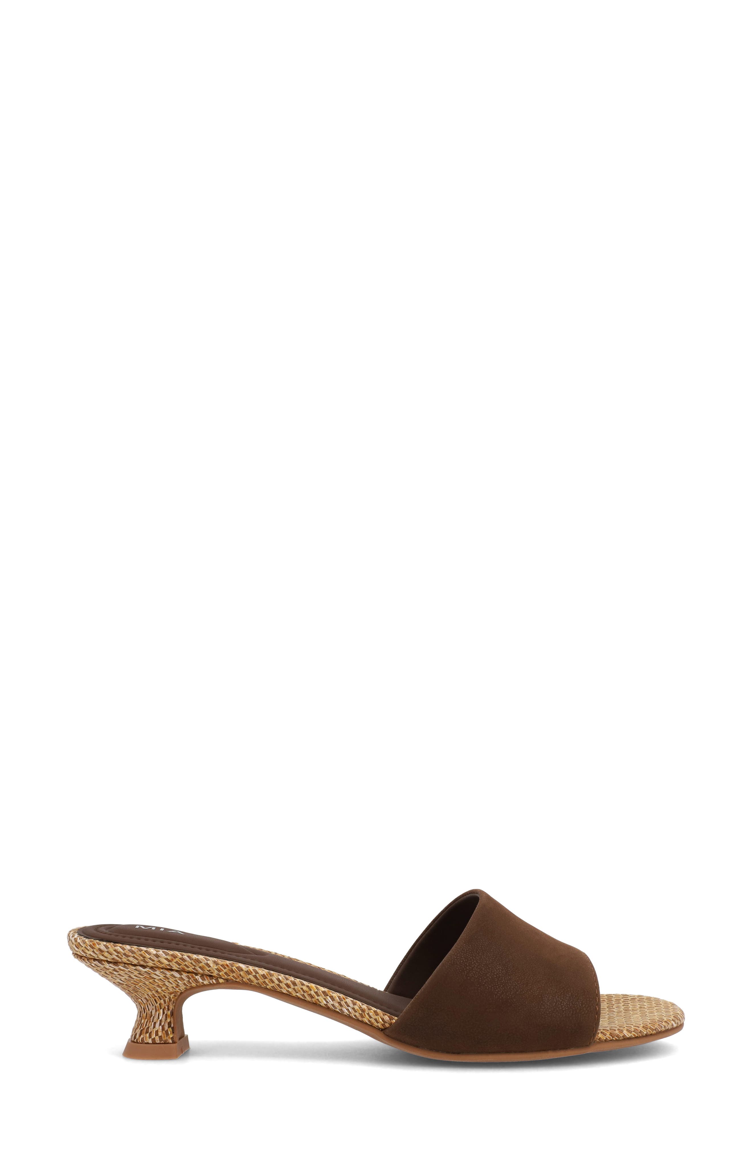 MIA Maiah Slide Sandal, Alternate, color, Chocolate