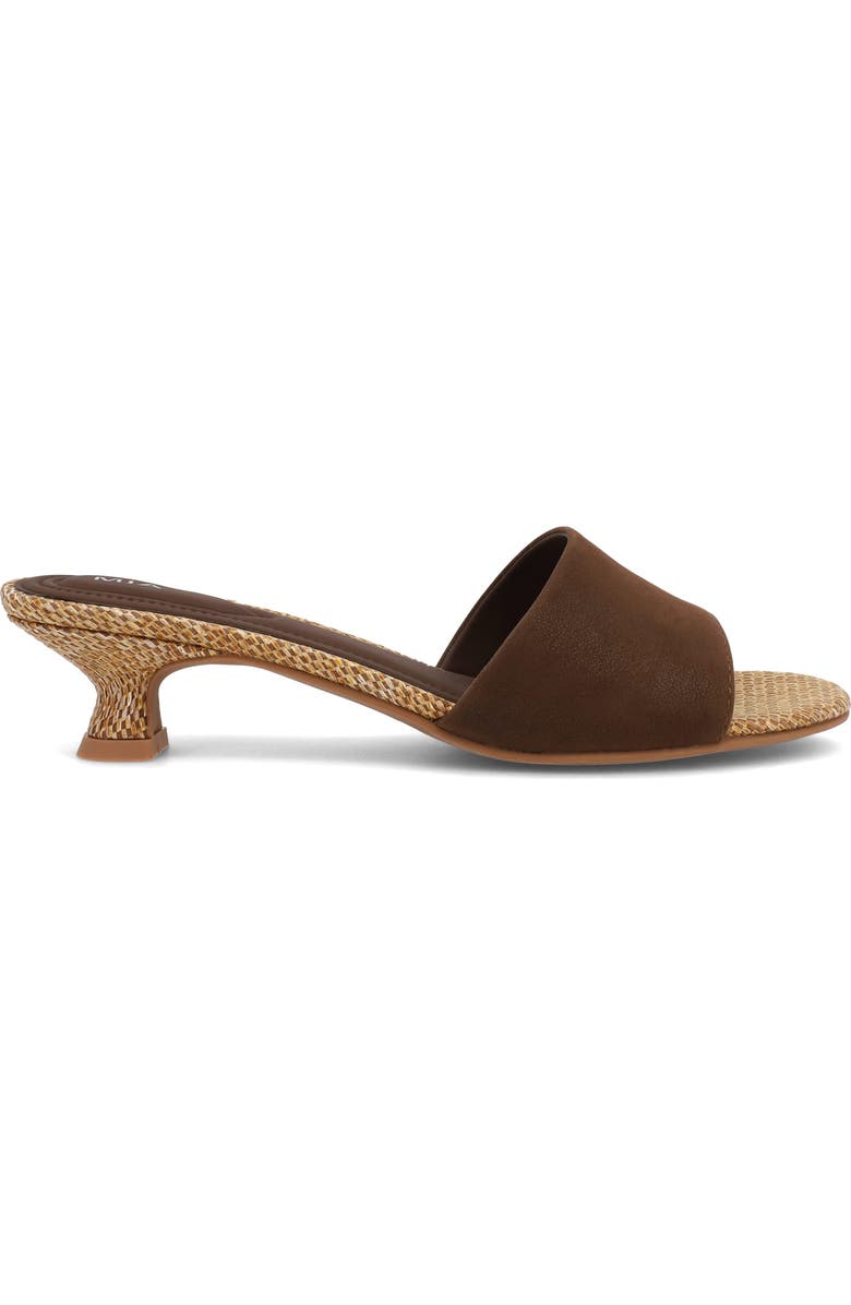 MIA Maiah Slide Sandal, Alternate, color, Chocolate