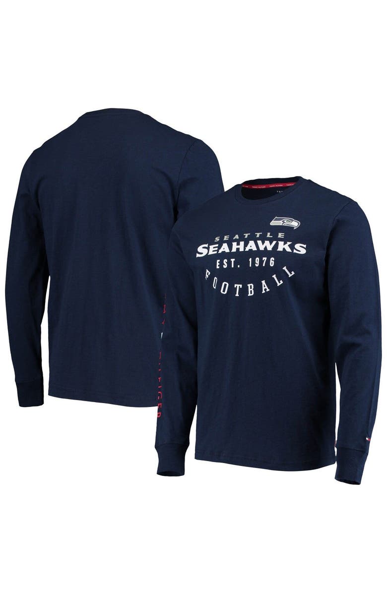 Tommy Hilfiger Men's Tommy Hilfiger College Navy Seattle Seahawks Peter Long Sleeve T-Shirt, Main, color, Navy