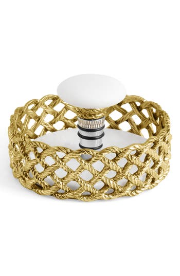 Michael Aram Love Knot 2 Piece Coaster Stopper Set In Transparent