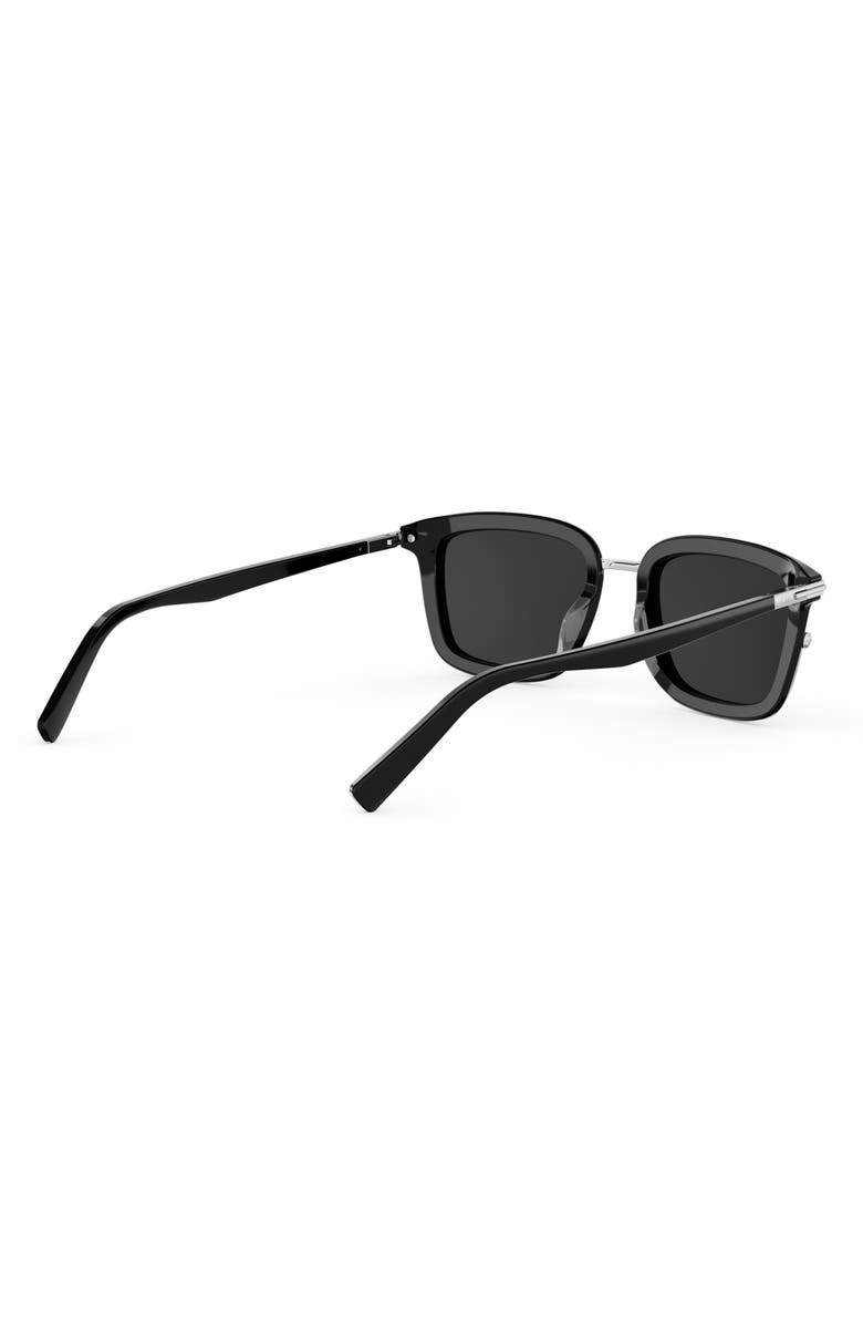 DIOR Blacksuit S18U 53mm Square Sunglasses, Alternate, color, Shiny Black / Smoke