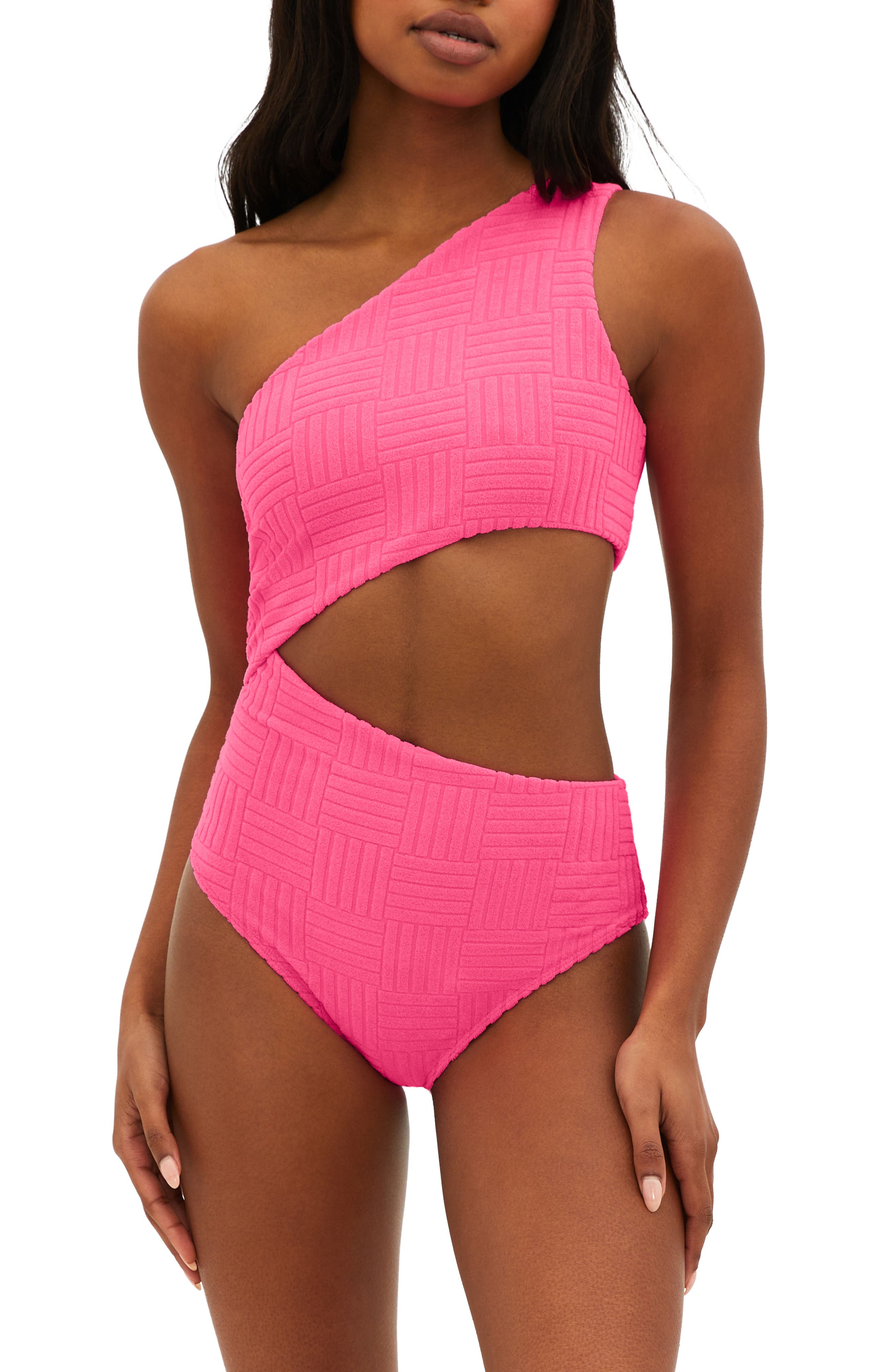 Celine Cutout One-Shoulder One-Piece Swimsuit